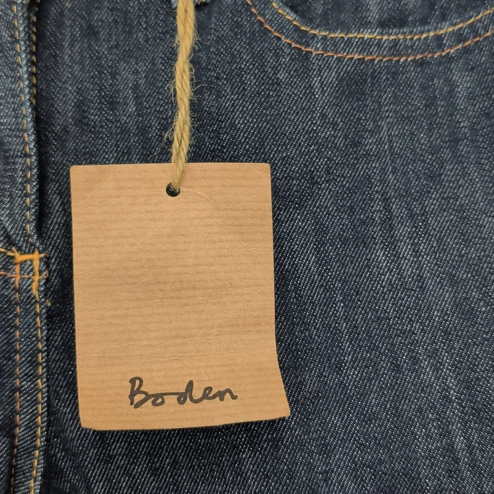 New BODEN Dark Blue Wash Slim Straight Leg Jean 2R / 2 Regular 30.5" Inseam - Picture 3 of 10